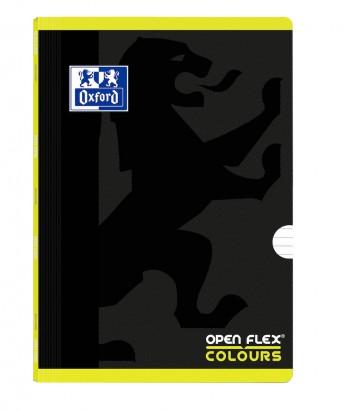 LIBRETA GRAPADA OXFORD SCHOOL OPENFLEX COLOURS A4 48h CON BANDA HORIZONTAL LIMA