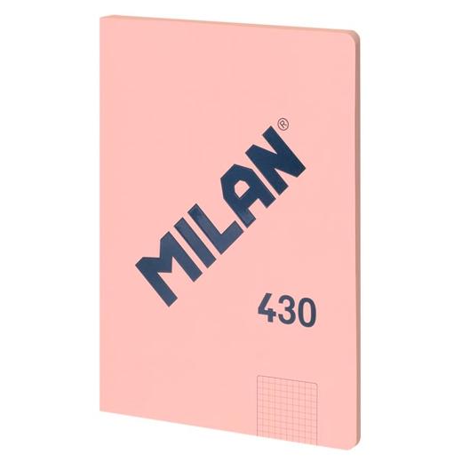 LIBRETA MILAN 430 serie 1918 A4 48h CUADRIC.5x5 95g ROSA