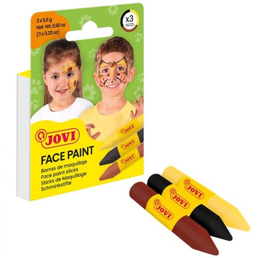 MAQUILLAJE JOVI BARRA FACE PAINT ANIMAL ESTUCHE de 3