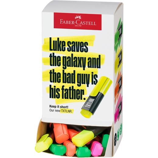 MARCADOR FLUOR FABER-CASTELL TEXTLINER 1542 EXPOSITOR de 60