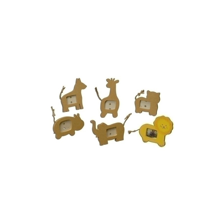 MARCOS DE FOTOS NIEFENVER MADERA CON FORMAS DE ANIMALES BOLSA 6 UD