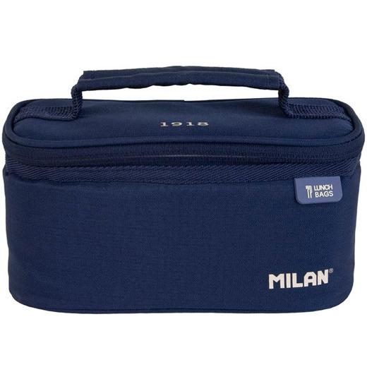 MILAN 2026 (ENERO)-430 SINCE 1918 BOLSA ISOTERMICA PORTA ALIMENTOS PEQUEÑA (1,5 litros) CON 1 RECIPIENTE AZUL MARINO