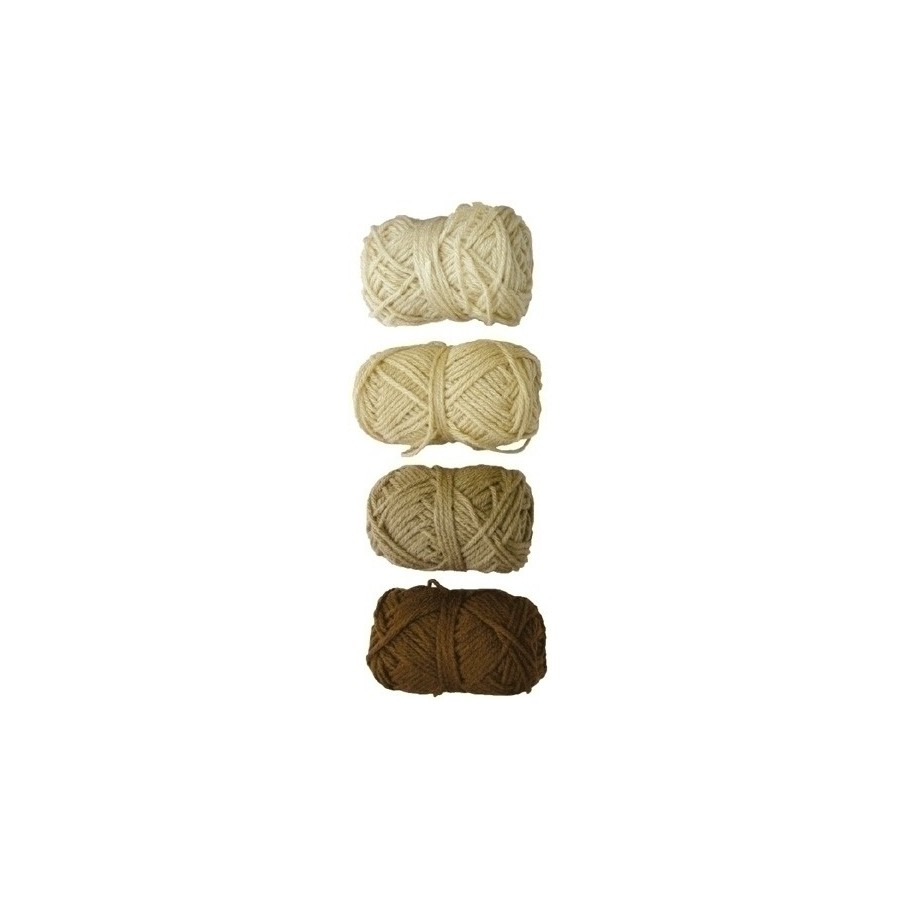 OVILLOS LANA NIEFENVER 28gr. TONO MARRON PACK DE 4