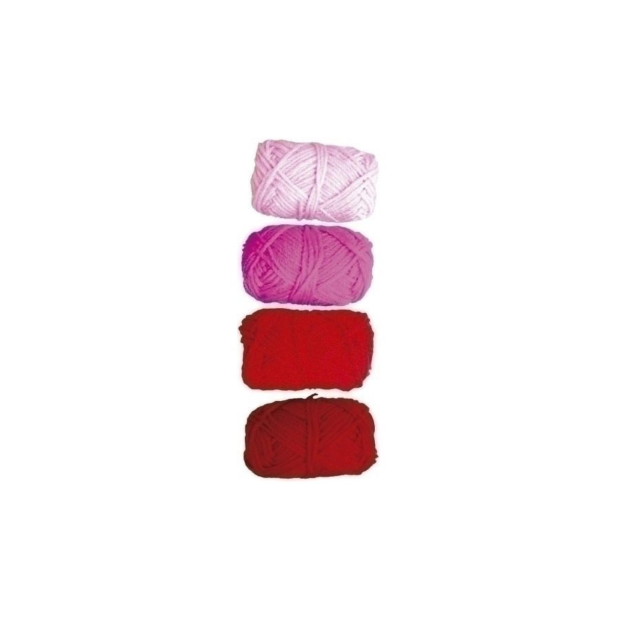 OVILLOS LANA NIEFENVER 28gr.TONOS ROJOS PACK DE 4