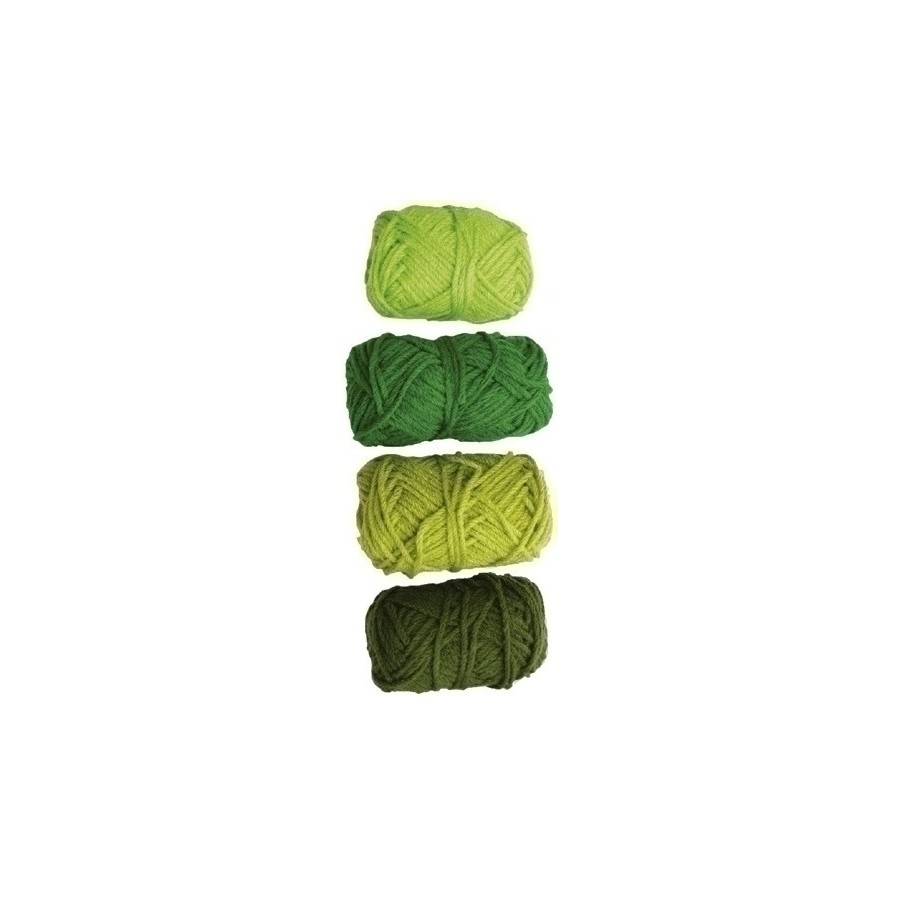 OVILLOS LANA NIEFENVER 28gr.TONOS VERDES PACK DE 4