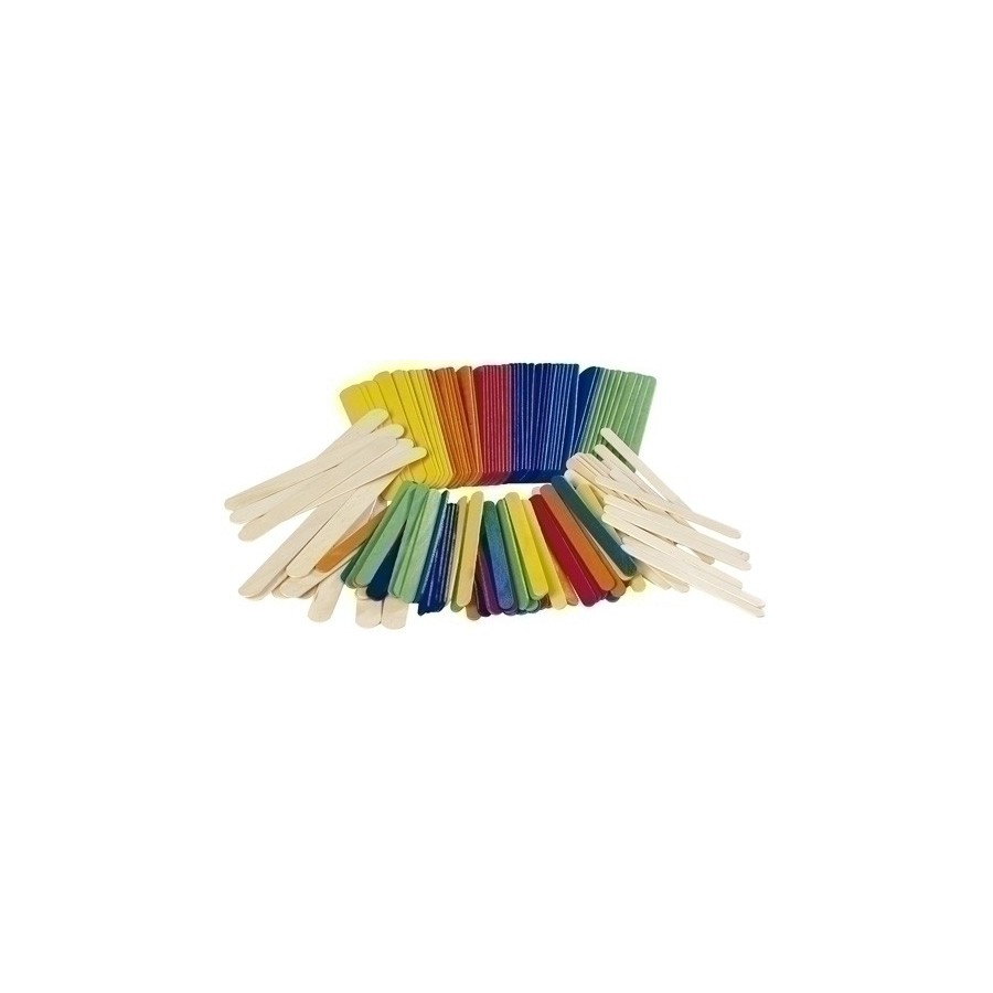 PALILLOS POLO NIEFENVER COLORES SURTIDOS 100 UD (114x10x2.2mm)