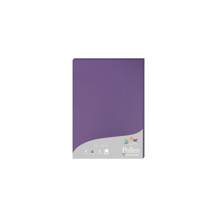PAPEL CLAIREFONTAINE POLLEN A4 210g 25h VIOLETA
