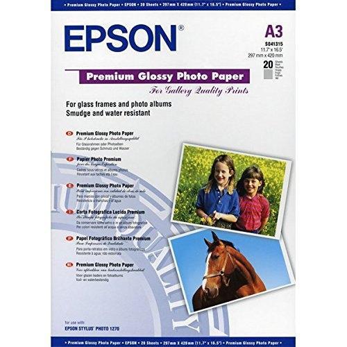 PAPEL EPSON GLOSSY PHOTO A3 255 Gr. 20 Hj.