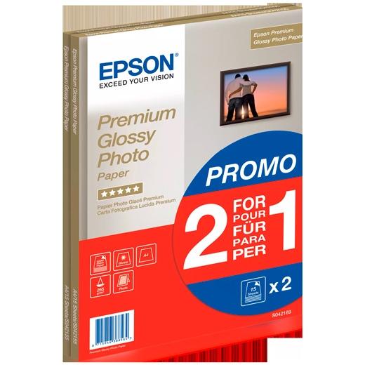PAPEL EPSON GLOSSY PHOTO A4 255 Gr. 15 Hj. (promo 2x1)