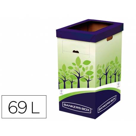 PAPELERA FELLOWES BANKERS BOX CARTON PARA RECICLAJE