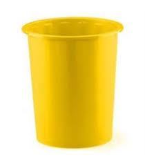 PAPELERA PLASTICO CERRADA FAIBO 14 L AMARILLO