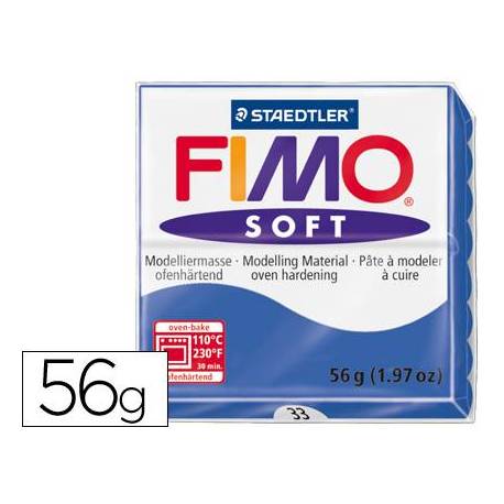 PASTA MODELAR FIMO SOFT AZUL BRILLANTE 57 GR.