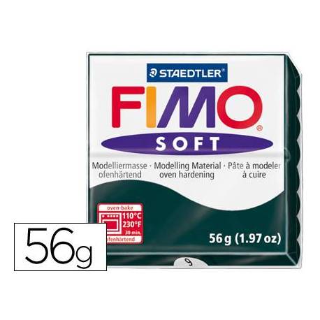 PASTA MODELAR FIMO SOFT NEGRO 57 GR.