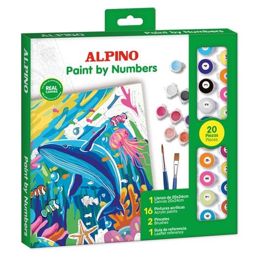 PINTURA ACRILICA ALPINO PINTA POR NUMEROS OCEAN