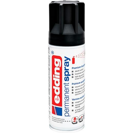 PINTURA ACRILICA EDDING PERMANENT SPRAY 200 ml NEGRO INTENSO MATE