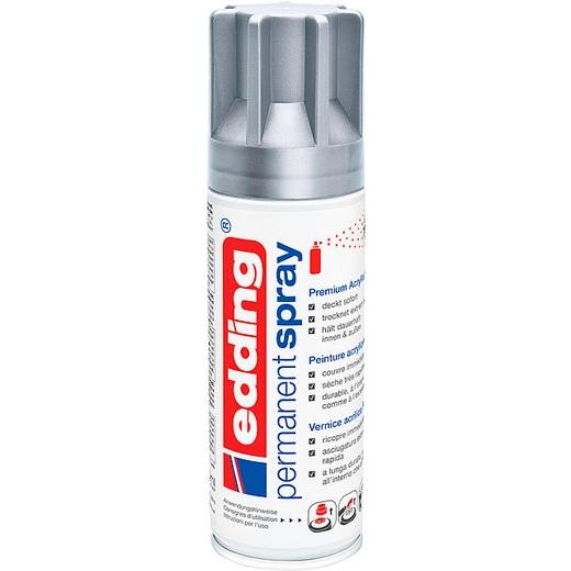 PINTURA ACRILICA EDDING PERMANENT SPRAY 200 ml PLATA MATE