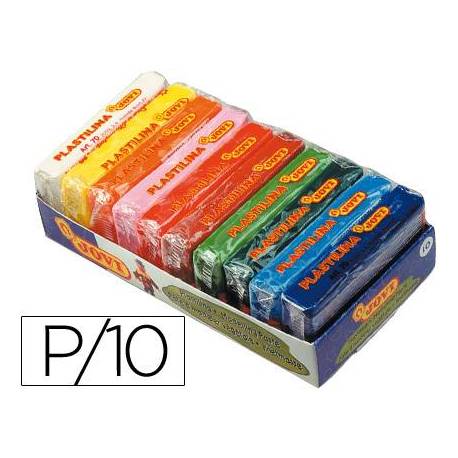 PLASTILINA JOVI 70 PASTILLA 50 gr. SURTIDO CAJA DE 10