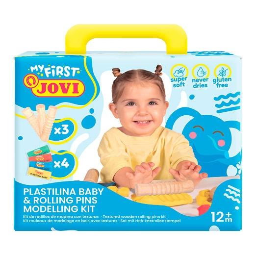 PLASTILINA JOVI BABY MY FIRST KIT 4 PASTILLAS 38 gr. + 3 RODILLOS