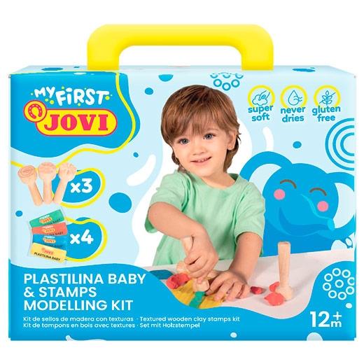 PLASTILINA JOVI BABY MY FIRST KIT 4 PASTILLAS 38 gr. + 3 SELLOS