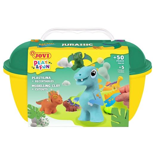 PLASTILINA JOVI PLAY&FUN COFRE JURASSIC