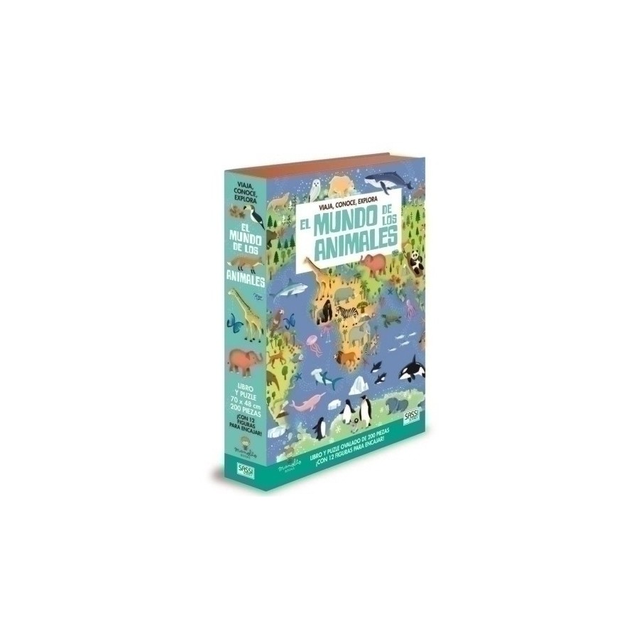 PUZLE SASSI MANOLITO BOOKS EL MUNDO DE LOS DINOSAURIOS  200 PIEZAS (+6 años)