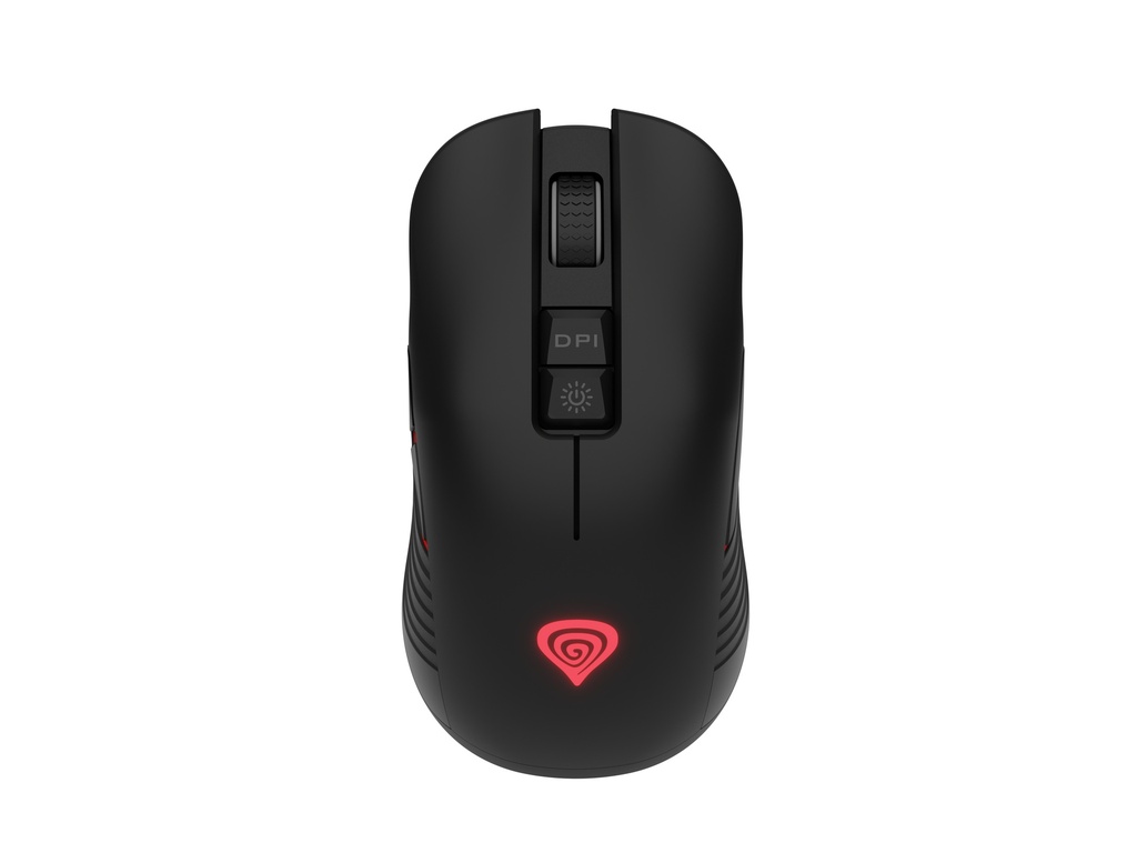 RATON GAMING GENESIS ZIRCON 330 INALAMBRICO SENSOR PAW3212 3600 DPI NEGRO/ROJO