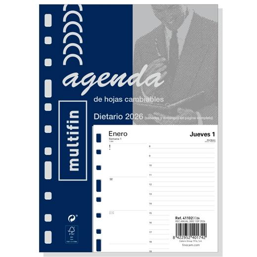 RECAMBIO AGENDA ANUAL (2026) MULTIFIN 3002 155x215 ANUALIDAD D/P