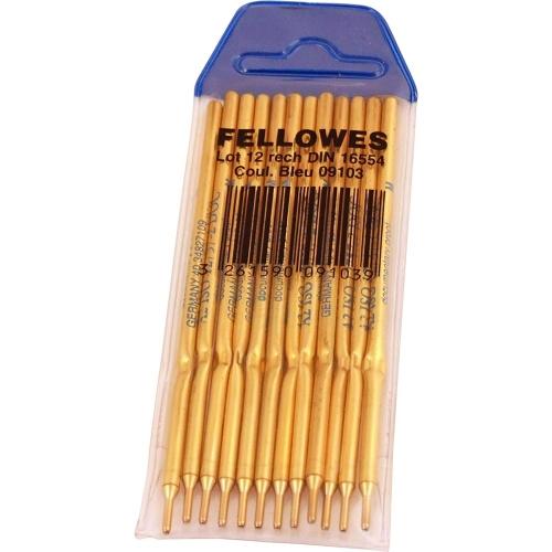 RECAMBIO FELLOWES BOLIGRAFO CON PEANA AZUL PACK DE 12 UNIDADES