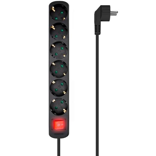 REGLETA AISENS 6 TOMAS CON INTERRUPTOR