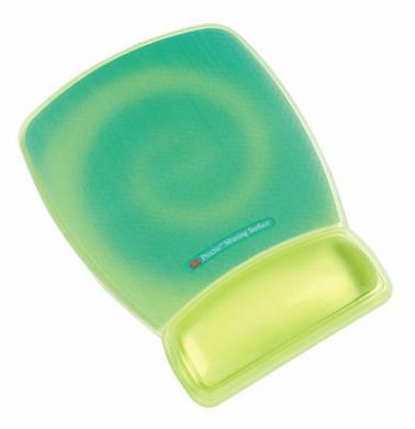 REPOSAMUÑECAS 3M RATON FLUOR VERDE