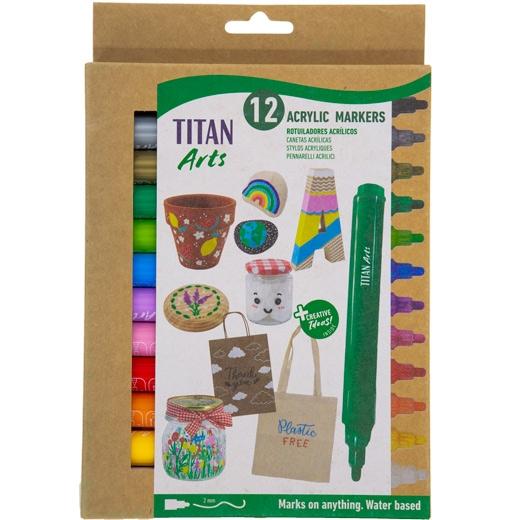 ROTULADOR ACRILICO TITAN CAJA de 12