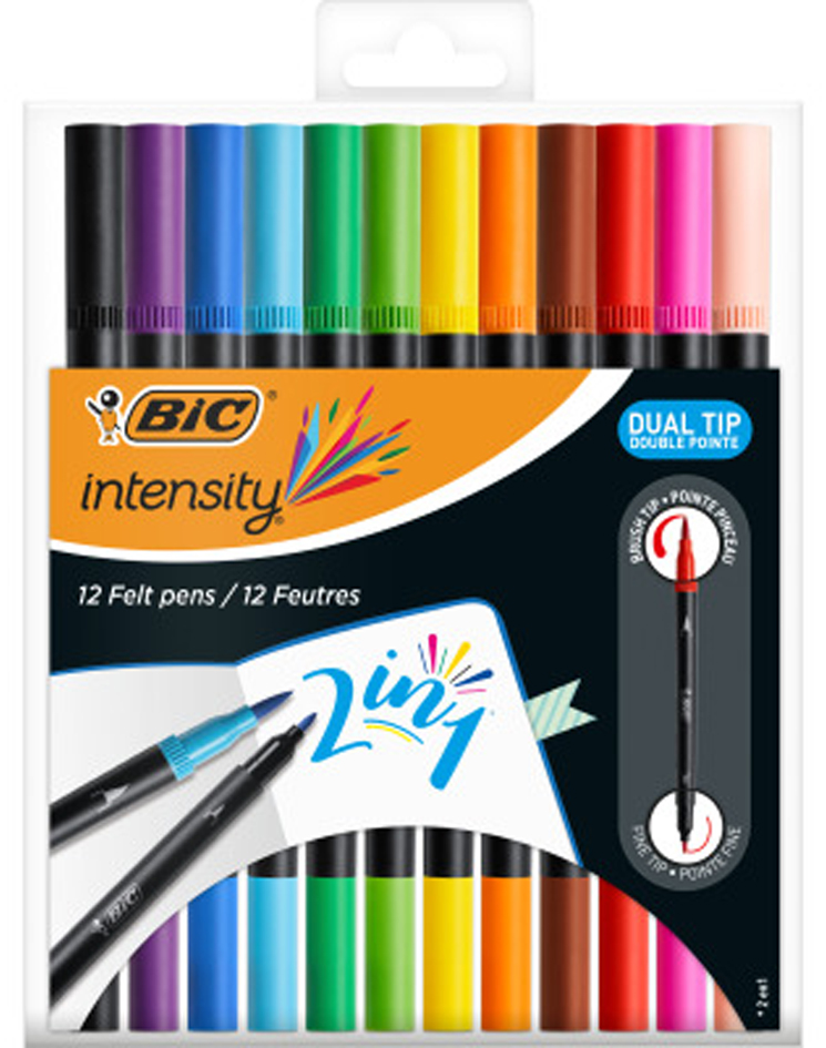 ROTULADOR BIC DUAL BRUSH INTENSITY CAJA de 12