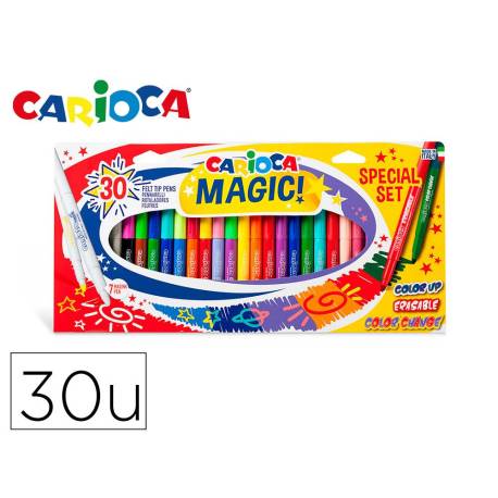 ROTULADOR FIBRA CARIOCA MAGIC MARKERS ESPECIAL CAJA de 30