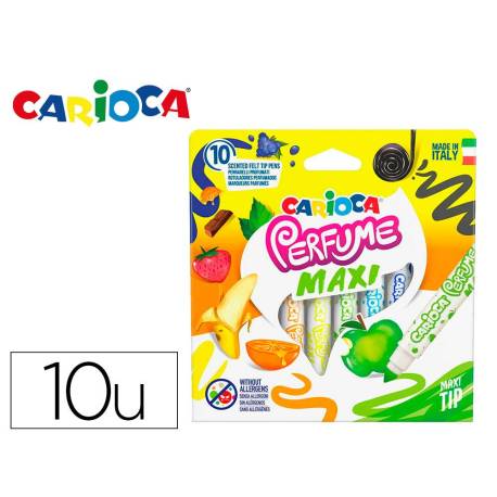 ROTULADOR FIBRA CARIOCA PERFUME MAXI CAJA de 10