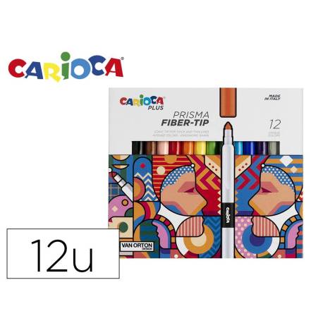 ROTULADOR FIBRA CARIOCA PLUS CAJA de 12