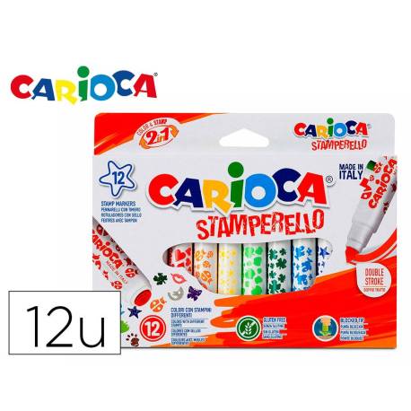 ROTULADOR FIBRA CARIOCA STAMPERELLO CAJA de 12