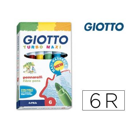ROTULADOR FIBRA GIOTTO TURBO MAXI  ESTUCHE de  6