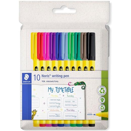 ROTULADOR FIBRA STAEDTLER  307 NORIS WRITING PEN SURTIDO ESTUCHE de 10