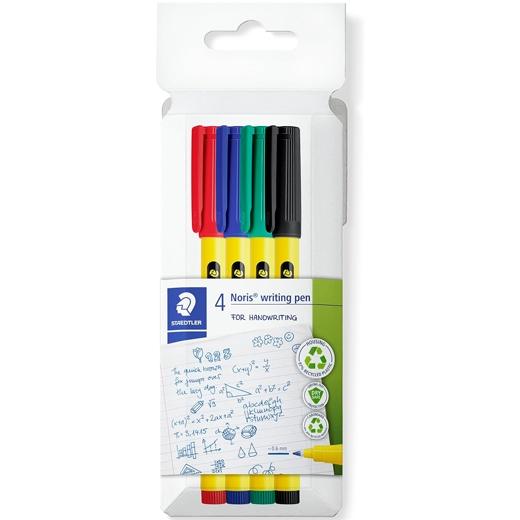 ROTULADOR FIBRA STAEDTLER  307 NORIS WRITING PEN SURTIDO ESTUCHE de 4