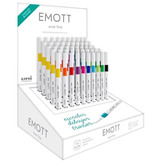 ROTULADOR FIBRA UNI-BALL EMOTT FINELINER PEM-SY (0,4) EXPOSITOR de 50