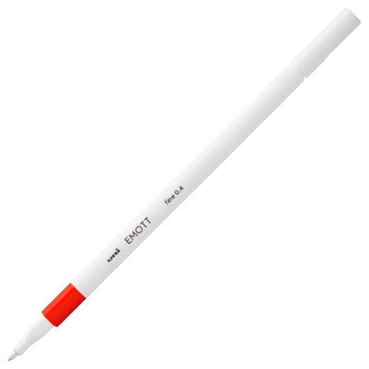 ROTULADOR FIBRA UNI-BALL EMOTT FINELINER PEM-SY.15 (0,4) ROJO