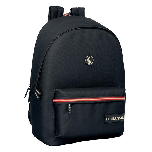 SAFTA 2025 (ENERO)-EL GANSO BASICS "NEGRO" MOCHILA DOBLE PARA PORTATIL 15,6"+USB
