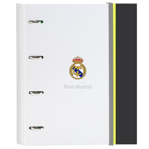SAFTA 2026 (ENERO)-REAL MADRID "EQUIPACION 25/26" CARPEBLOC A4 4 ANILLAS 35 mm con RECAMBIO