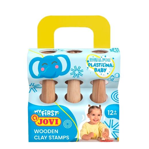 SELLO DE MADERA PARA PLASTILINA JOVI BABY ESTUCHE de 3