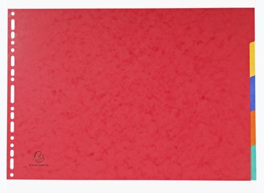 SEPARADORES EXACOMPTA CARTULINA LUSTRADA 400gr A3 5 pestañas