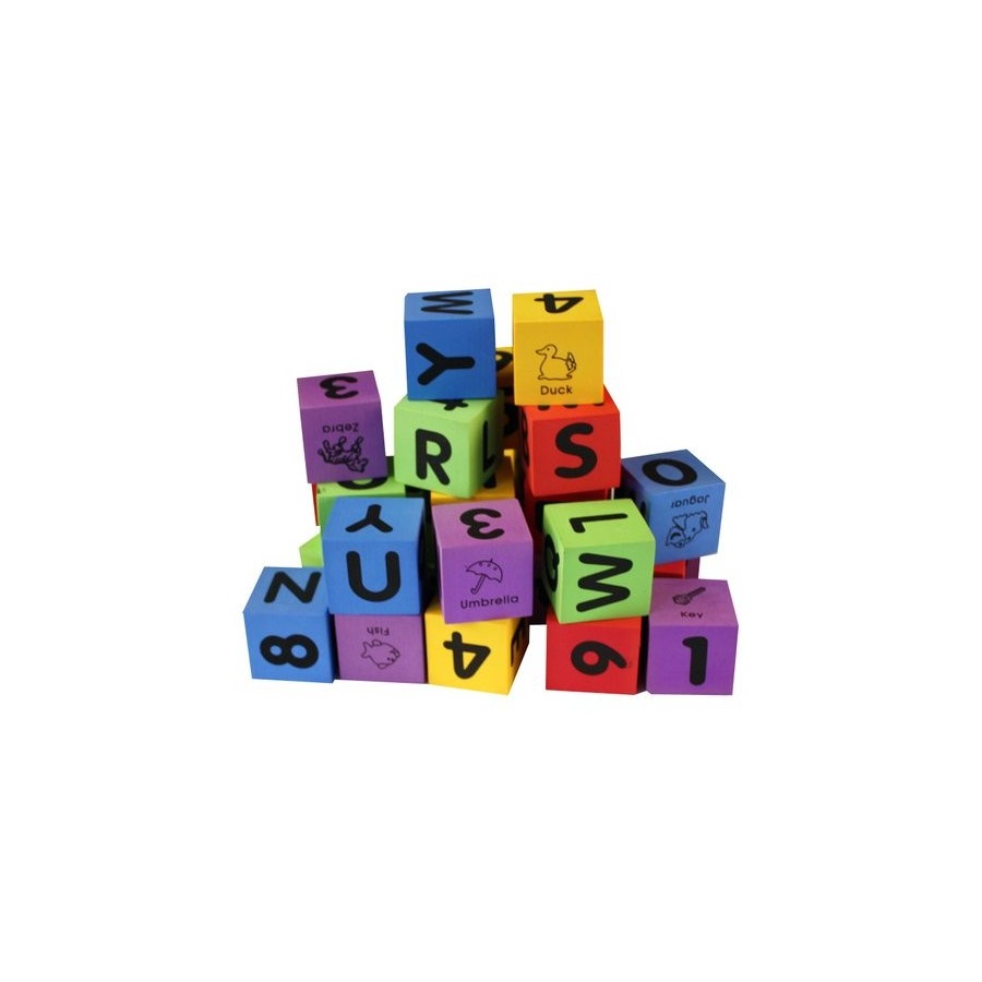 SET 30 CUBOS FOAM (ALFABETO Y NUMEROS)