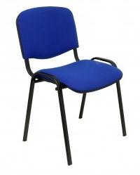 SILLA PIQUERAS Y CRESPO ALCARAZ CONFIDENTE ERGONOMICA APILABLE ESTRUCTURA NEGRA ASIENTO Y RESPALDO TAPIZADO ARAN AZUL PACK de 2