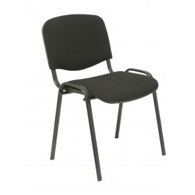 SILLA PIQUERAS Y CRESPO ALCARAZ CONFIDENTE ERGONOMICA APILABLE ESTRUCTURA NEGRA ASIENTO Y RESPALDO TAPIZADO ARAN NEGRO PACK de 2