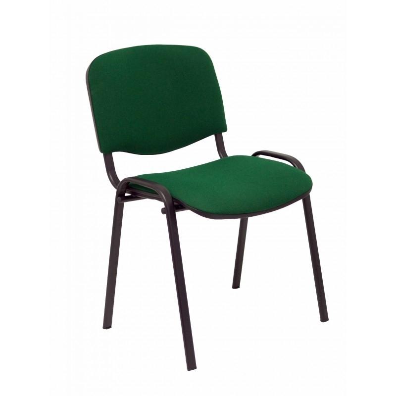 SILLA PIQUERAS Y CRESPO ALCARAZ CONFIDENTE ERGONOMICA APILABLE ESTRUCTURA NEGRA ASIENTO Y RESPALDO TAPIZADO ARAN VERDE PACK de 2