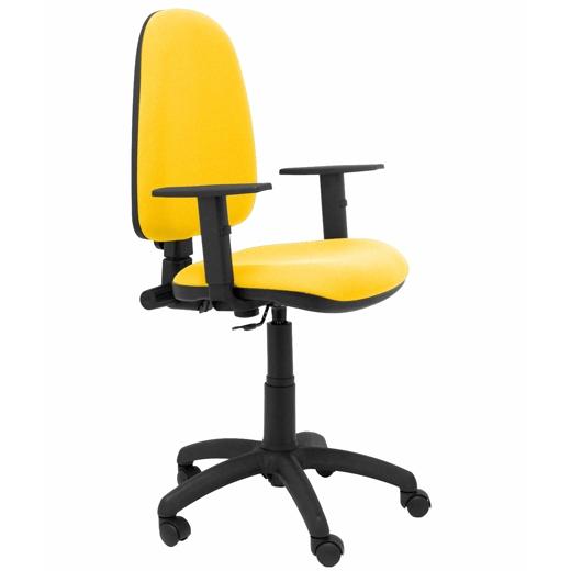 SILLA PIQUERAS Y CRESPO AYNA BRAZOS REGULABLES MECANISMO CONTACTO PERMANENTE CON REGULACION DE PROFUNDIDAD ASIENTO Y RESPALDO TAPIZADO BALI AMARILLO
